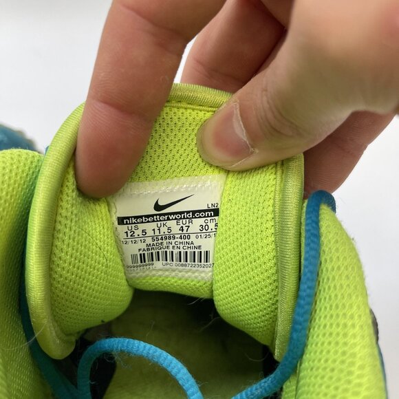 Nike Air Zoom Turf Jet 97 Blue Leather / Neon Green 554989-400 Men Sz 12.5 US - Picture 14 of 16